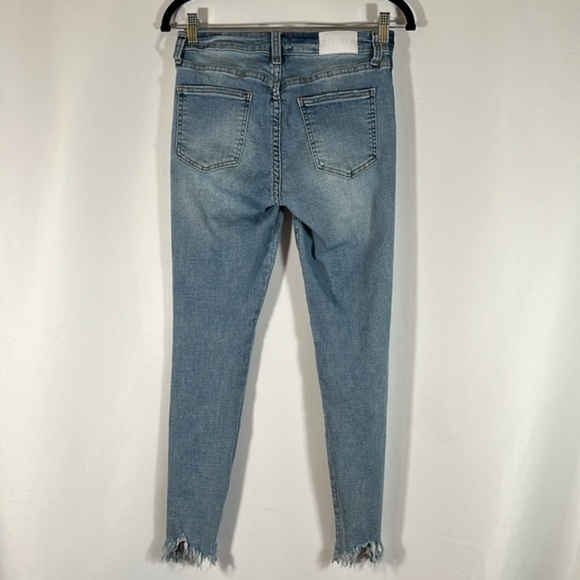 Pistola Light Blue Lightly Distressed Ankle Skinny Jeans - Picture 8 of 12